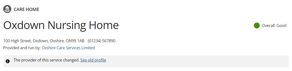 Archived services with links look like this Image of an archived service which has a link to a currently registered one